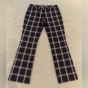 Express Black and White Plaid stretch Pants 30” inseam